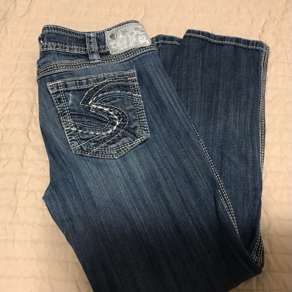 Silver Twisted Capri size 30. Jeans